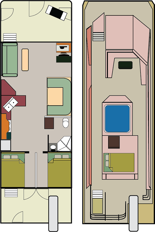 Mirage 40 boat layout.